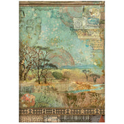 STAMPERIA A4 Rice Paper - Savana Tree DFSA4686